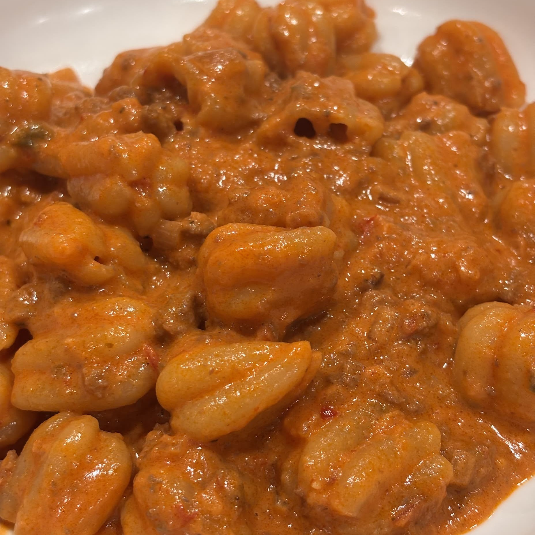 Spicy Creamy ’Nduja & Tropean Onion with Zucca Pasta